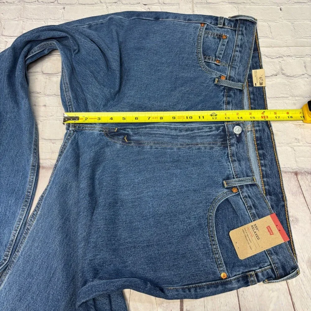 NWT Levi's 550 Relaxed Jeans Men Size 46x32 Blue Denim C106 -6